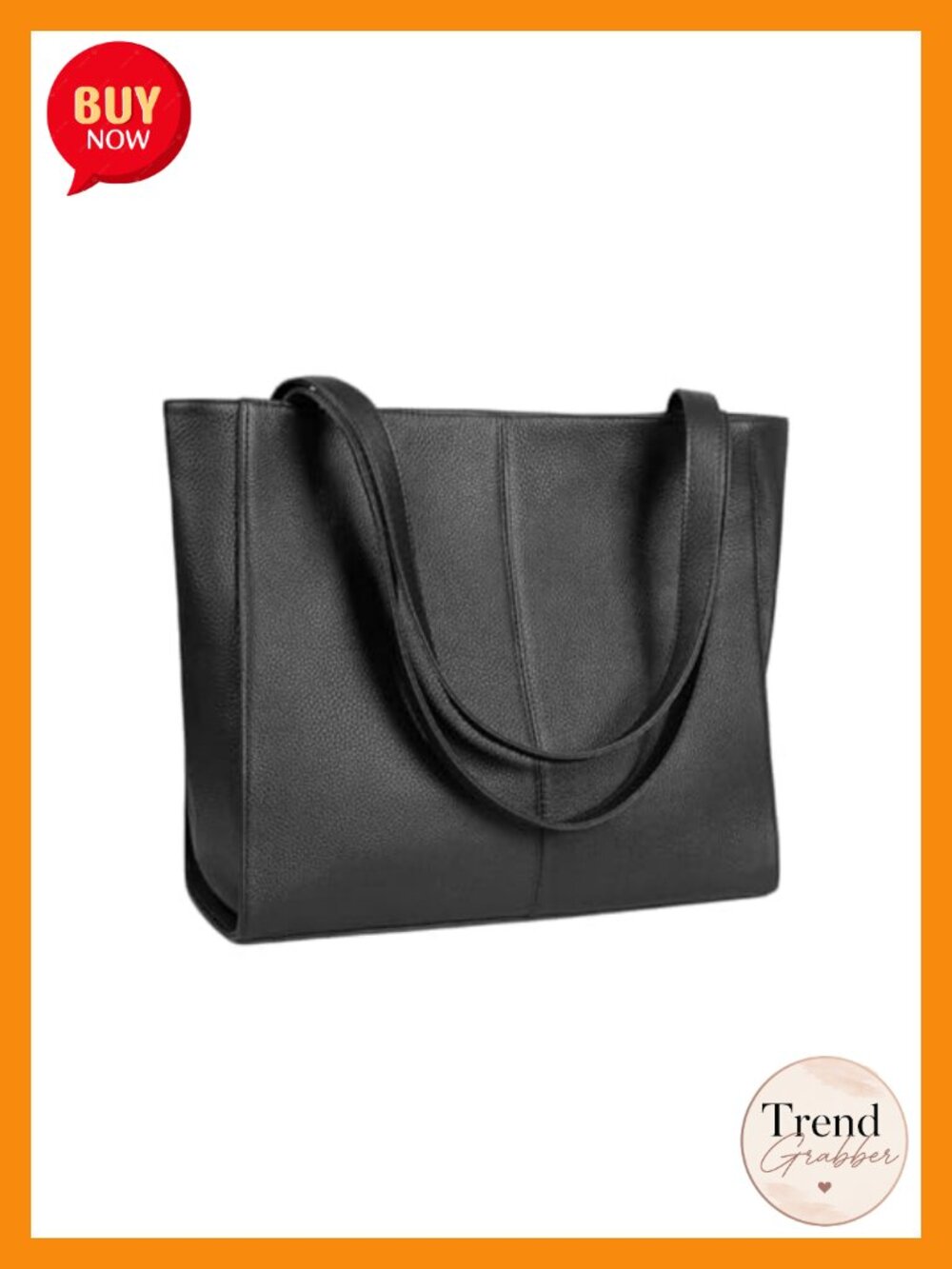 Faux Leather Laptop Tote 14 Inch Work Bag Large Satchel Handbag